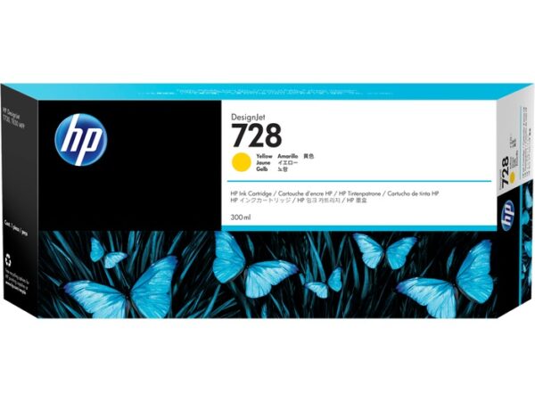 Cartus Cerneala Original HP Yellow, nr.728, pentru DesignJet T730|DesignJet T830, , , "F9K15A"