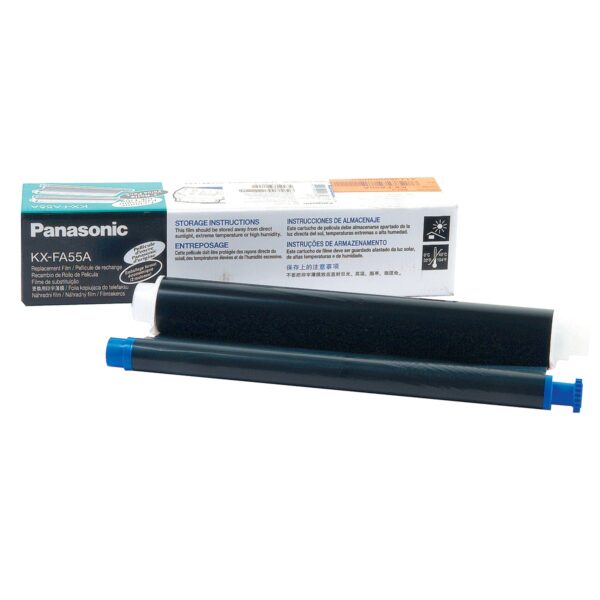 Film TTR  Original Panasonic Black, KX-FA55A-E, pentru KX-FP80|KX-FP81|KX-FP82|KX-FP85|KX-FP86|KX-FP88|KX-FM89|KX-FM90|KX-FPC91|KX-FPC95|KX-FP151|KX-FP152|KX-FP153|KX-FP155|KX-FP158, 140, incl.TV 0 RON, "KX-FA55A-E"