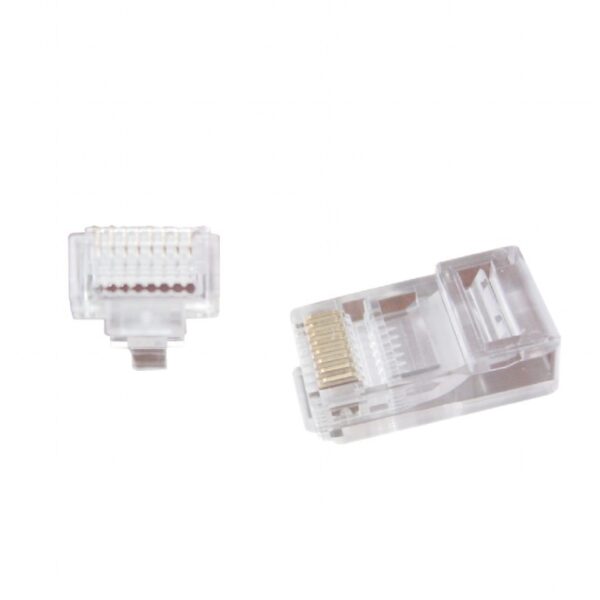 MUFA RJ-45 GEMBIRD pt. cablu UTP, Cat5e, RJ-45 (T) | RJ-45 (T) tip pass-through, plastic, 100 buc, "LC-PTU-01/100"