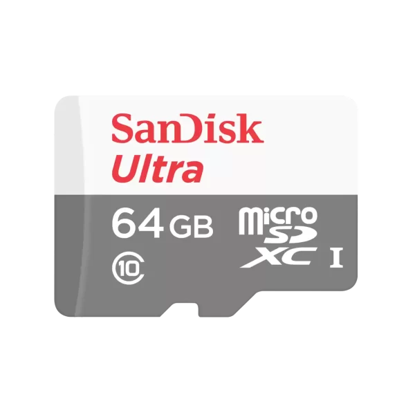 CARD MicroSD SANDISK, 64 GB, MicroSD, clasa 10, standard UHS-I U1, "SDSQUNR-064G-GN3MA"