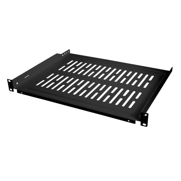 RAFT FIX LOGILINK 1U pentru rack 19", adancime 350mm, sarcina maxima 10Kg, vopsea antistatic, otel 1.5mm, black, "SF1C45B"