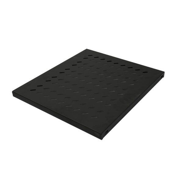 RAFT FIX LOGILINK 1U pentru rack 19", adancime 345mm, sarcina maxima 50Kg, vopsea antistatic, otel 1mm, fixare 4 puncte, dedicat pentru cabinet cu adancime 600mm, black, "SF1F45B"