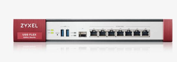 FIREWALL ZYXEL USGFLEX500, 7x LAN/DMZ, 1x SFP, 810 Mbps, IKEv2, IPSec, SSL, L2TP/IPSec, fanless, "USGFLEX500-EU0102F"