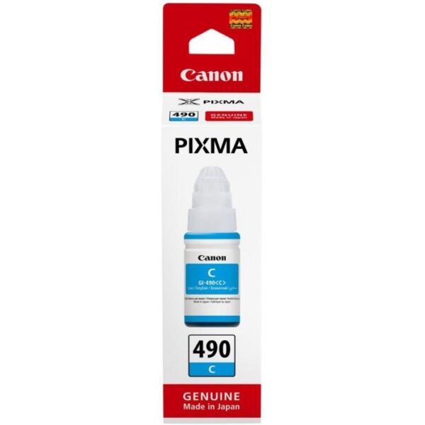 Cartus Cerneala Original Canon Cyan, Gi-490C, pentru G1400|G2400|G3400 , 70ml, , "BS0664C001AA"