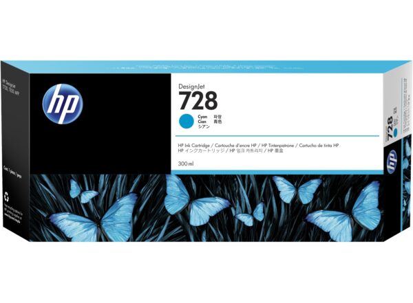 Cartus Cerneala Original HP Cyan, nr.728, pentru DesignJet T730|DesignJet T830, , , "F9K17A"