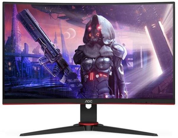 MONITOR  AOC - gaming 23.6 inch, Gaming, VA, Full HD (1920 x 1080), Wide | curbat, 250 cd/mp, 1 ms, HDMI | VGA | DisplayPort, "C24G2AE/BK" (timbru verde 7 lei)