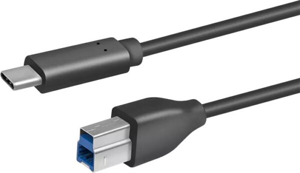 CABLU USB LOGILINK pt. imprimanta, USB 3.2 Gen1  Type-C (T) la USB 2.0 Type-B (T), 2m, 2 x ecranare, conectori auriti, negru, "CU0163"