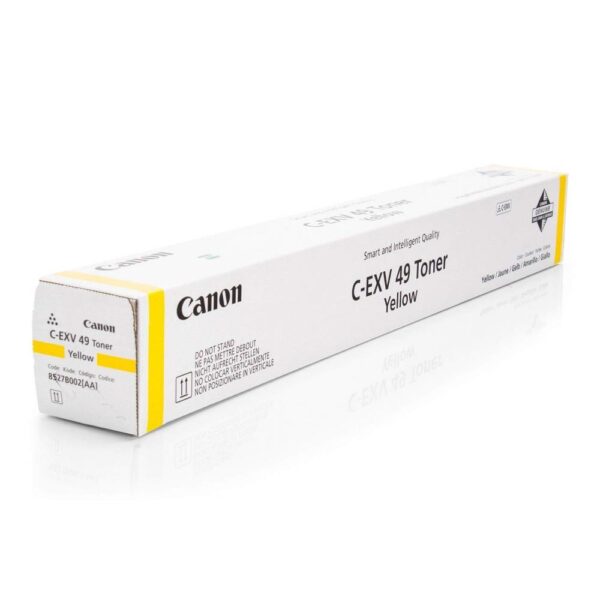 Toner Original Canon Yellow, EXV49Y, pentru IR C3320 Advance|IR C3320I Advance|IR C3325I Advance|IR C3330I Advance|IR C3520I Advance|IR C3525I Advance|IR C3530I Advance, 19K,NOPP, "CF8527B002AA"