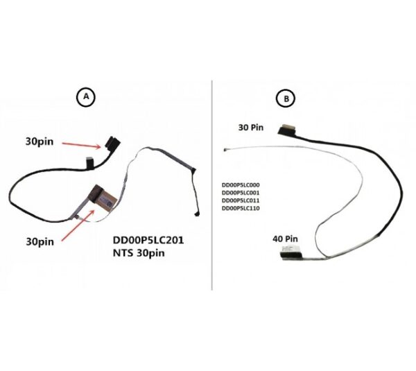 Cablu display LVDS HP 15-DY 15-EF 15S-FQ 15S-EQ DD00P5LC201 30 pini non touch model A - imagine 3