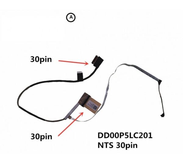 Cablu display LVDS HP 15-DY 15-EF 15S-FQ 15S-EQ DD00P5LC201 30 pini non touch model A - imagine 2