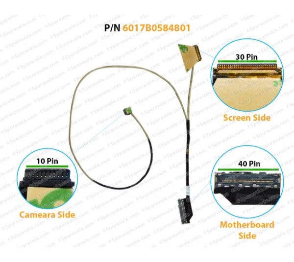 Cablu display LVDS HP 820 G3 840 G3 845 G3 740 G3 745 G3 6017B0584801 823951-001 no touch - imagine 2