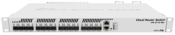 SWITCH Mikrotik, Gigabit x 1, SFP+ x 16, managed, rackabil, "CRS317-1G-16S+RM" (timbru verde 2 lei)