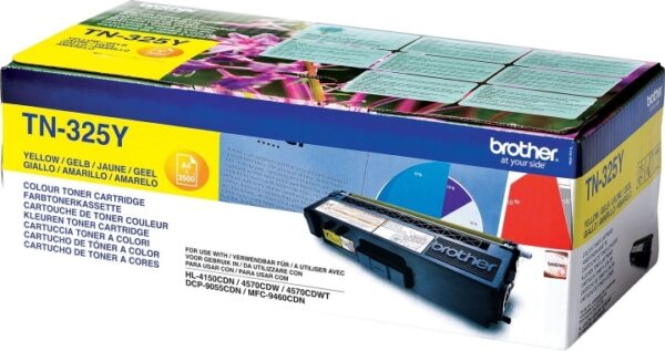 Toner Original Brother Yellow, TN325Y, pentru HL-4140|4150|4570|DCP-9270|9055|MFC-9970|9460, 3.5K,"TN325Y"