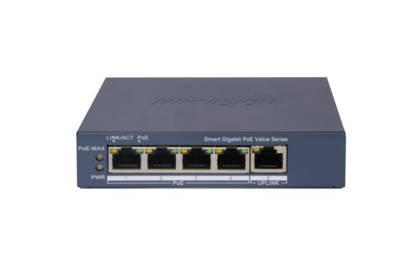 SWITCH MANAGED, 4 GIGABIT POE "DS-3E1505P-EI/M" (timbru verde 2 lei)