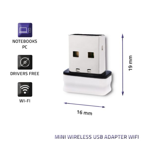 Adaptor wireless Qoltec nano-USB 150N, WiFi