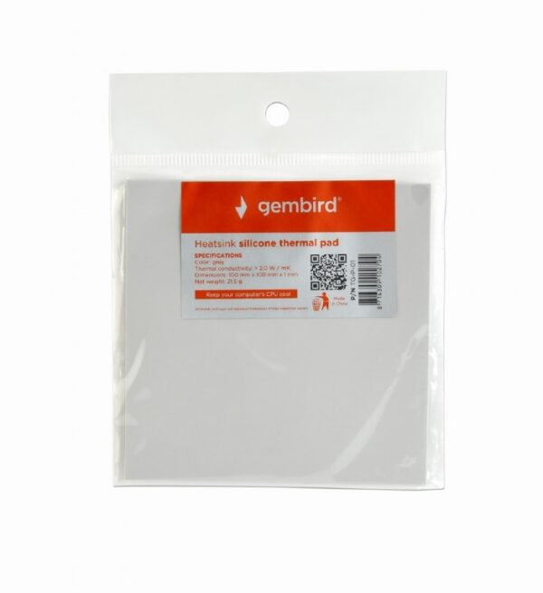 Pad Siliconic Gembird TG-P-01 100 x 100 x 1 mm - imagine 2