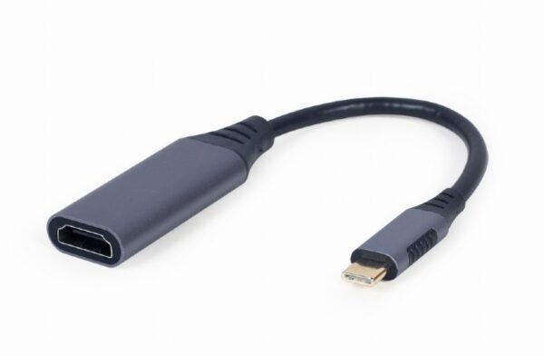 ADAPTOR video GEMBIRD, adaptor USB 3.0 Type-C (T) la HDMI (M), 15cm, rezolutie maxima 4K UHD (3840 x 2160) la 60 Hz, negru, "A-USB3C-HDMI-01"