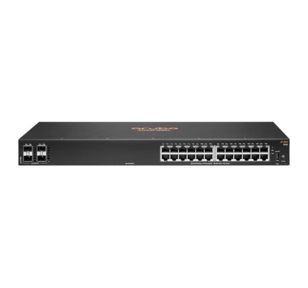 Hewlett Packard Enterprise Aruba 6100 24G 4SFP+ Managed L2 Gigabit Ethernet (10/100/1000) 1U Black, "JL678A" (timbru verde 2 lei)