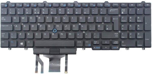 Tastatura laptop Dell Latitude 15 E5550 E5570 E5580 E5590 E5710 Precision 15 3530 pointer UK