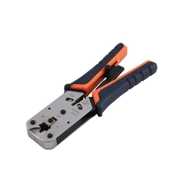 Cleste profesional sertizare conectori RJ45 (8P8C) cu stripper pentru izolatie si mecanism de blocare si revenire "LK-2812R"