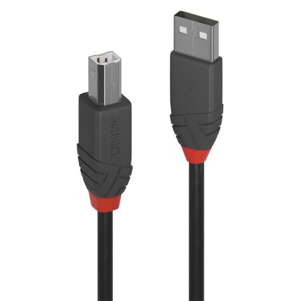 Cablu Lindy 0,5m USB 2.0 Type A to B Ant, "LY-36671"