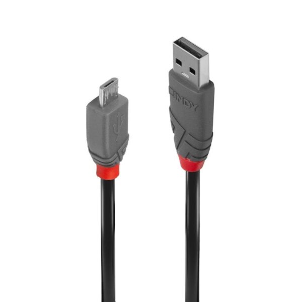 CABLU alimentare si date Lindy pt.smartphone  Micro-USB (T) la USB 2.0 (T), 0.5 m, PVC, negru, "LY-36731"