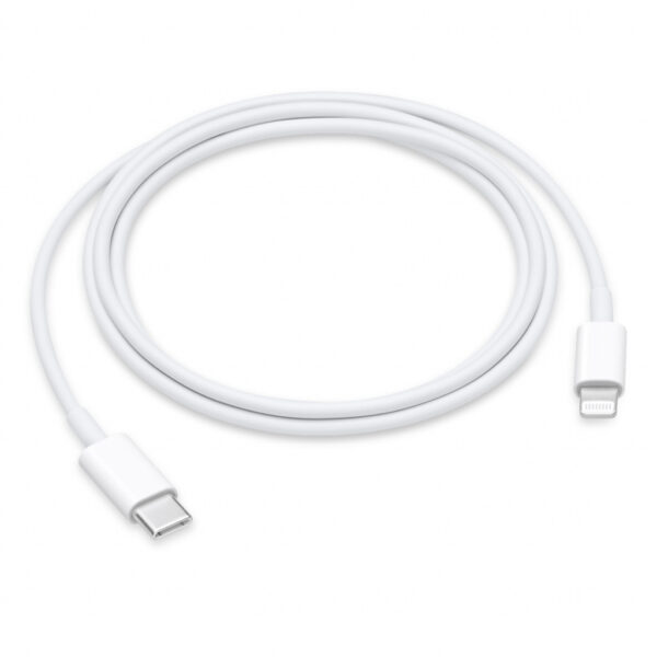 CABLU alimentare si date smartphone Apple, Lightning (T) la USB Type-C (T), cauciuc, lungime 1 m, alb, "muq93zm/a"