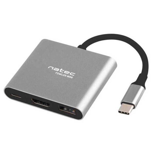 Adaptor multi HUB Natec Fowler Mini NMP-1607 USB-C 3.0 - imagine 2