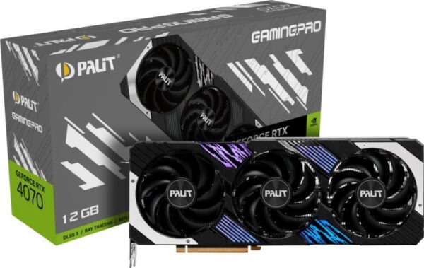 Placă Video Palit GeForce RTX 4070 GamingPro 12GB GDDR6X - Gaming de Înaltă Performanță