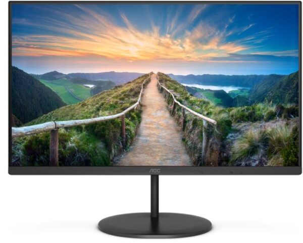 MONITOR  AOC 23.8 inch, home | office, IPS, WQHD (2560 x 1440), Wide, 250 cd/mp, 4 ms, DisplayPort | HDMI, "Q24V4EA" (timbru verde 7 lei)