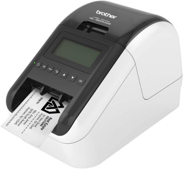 Imprimanta Termic direct BROTHER 300dpi QL-820NWBC, Viteza de tiparire: 176mm/s, Latime max de imprimare: 58mm|Conectiv: USB|Retea|WiFi|BT, Imp Cod de bare: DA, (Timbru verde 3.5 RON) "QL820NWBCYJ1"