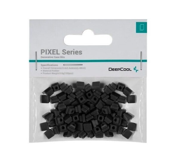 Accesoriu decorativ pt. carcasa DeepCool "PIXEL BK", silicon, 5.4x5.4x4mm, pachet 100 buc, negru, "R-PIXEL-BK100-G-1" 6933412796695