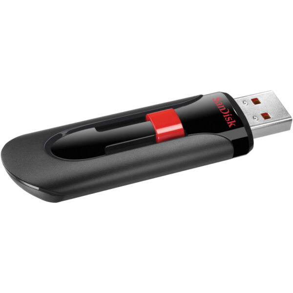 MEMORIE USB 2.0 SANDISK 128 GB, retractabila, carcasa plastic, negru, "SDCZ60-128G-B35"