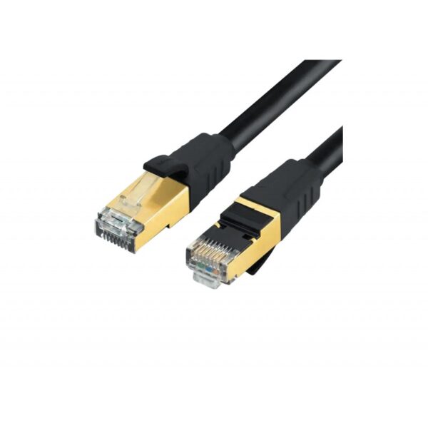 Patchcord SFTP RJ45-RJ45 Cat.7, LSZH, 10m, negru - EMTEX "SFTP-7-10-BK-LSZH-EMT"