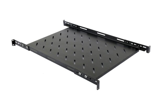 RAFT FIX SPACER 1U pentru rack 19", adancime 500mm, pt. cabinet de 800mm, cu urechi fixare, sarcina maxima 60Kg, vopsea antistatic, otel 1.2mm, black, "SPSF-1U500E-BK-03"