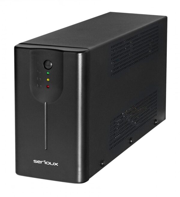 UPS Serioux Line Interactive 800LI,Led,800VA/480W,2xSchuko , 12 V/8.0 Ah×1,timp mediu de funct pe baterii 4 min-50% sarcina,manag USB/RJ45,software inclus "SRXU-LD800LI" (timbru verde 11 lei)