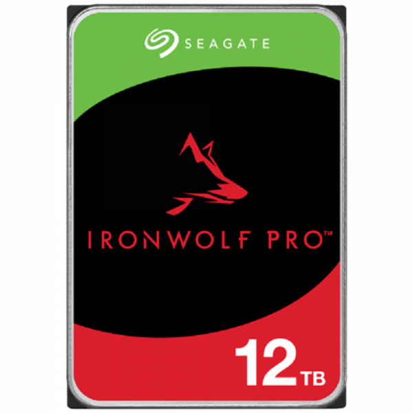 HDD NAS SEAGATE IronWolf Pro 12TB CMR 3.5", 256MB, SATA 6Gbps, 7200RPM, RV Sensors, Rescue Data Recovery Services 3 ani, TBW: 550TB "ST12000NT001" .