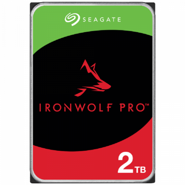 HDD NAS SEAGATE IronWolf Pro 2TB CMR 3.5", 256MB, SATA, 7200RPM, RV Sensors, Rescue Data Recovery Services 3 ani, TBW: 550TB "ST2000NT001"