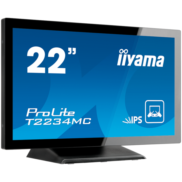 Iiyama ProLite T2254MSC-B1AG - LED monitor22" (21.5" viewable) touchscreen 1920x1080, 60 Hz IPS 250 cd/mp 1000:1 4 ms HDMI DisplayPort speakers T2254MSC-B1AG "T2254MSC-B1AG" (timbru verde 7 lei)