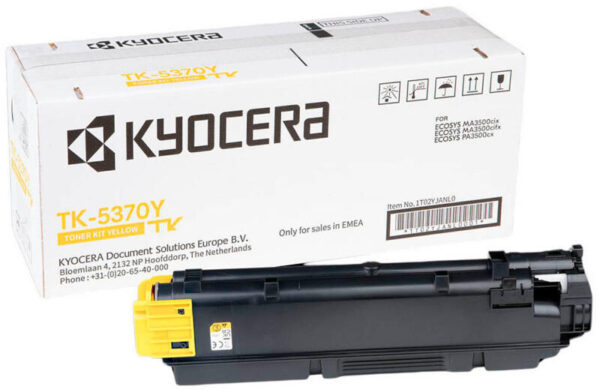 Toner Original Kyocera Yellow,TK-5370Y, pentru ECOSYS PA3500cx|MA3500cix|MA3500cifx, 5K, incl.TV 1.2 RON, "TK-5370Y"