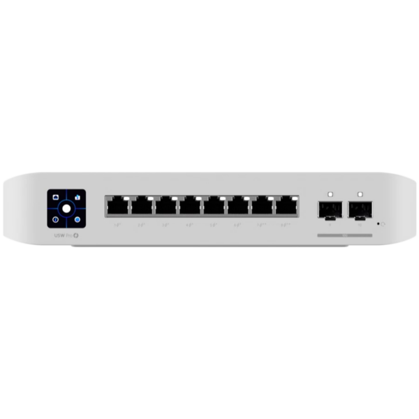 Ubiquiti USW-Pro-8-PoE-EU An 8-port, Layer 3 switch with PoE+ and PoE++ output. Can power devices with up to 120W, with a power consumption of 30W  "USW-PRO-8-POE-EU"