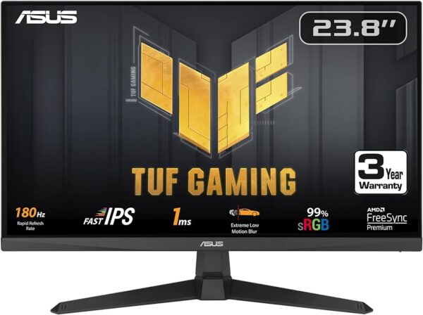 MONITOARE Asus - gaming 23.8 inch, IPS, WLED,  1920x1080,  16:9, 180Hz, 1 ms, 250 cd/m2,  1.000:1, 2W speakers, HDMI x2, DisplayPort x1, VESA: 100 x 100 "VG249Q3A" (timbru verde 7 lei)