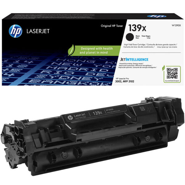 Toner Original HP Black, nr.139X, pentru LaserJet Pro 3002dn|LaserJet Pro 3002dw|LaserJet Pro 3002dwe|MFP 3102fdn|MFP 3102fdne, 4k, incl.TV 1.2incl.TV "W1390X"