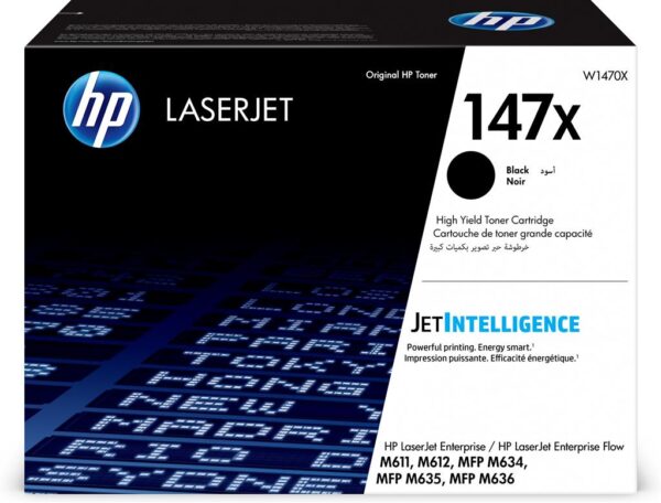 Toner Original HP Black, nr.147X, pentru Enterprise Flow MFP M611|M612|M635|M636 , 25.2K,  , "W1470X"