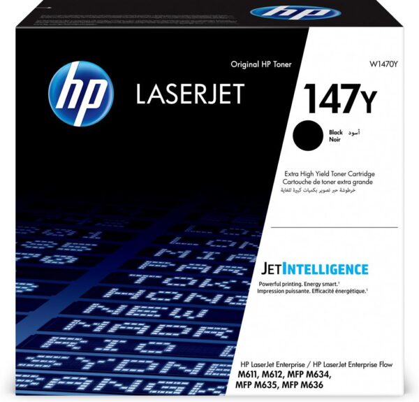 Toner Original HP Black, nr.147Y, pentru M611|M612, 42K, incl.TV 1.2 RON, "W1470Y"