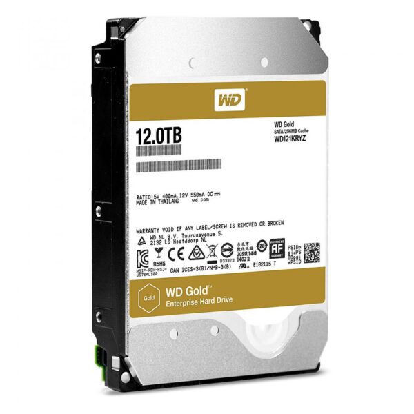 HDD WD - server 12 TB, Gold, 7.200 rpm, buffer 256 MB, pt. server, "WD121KRYZ"