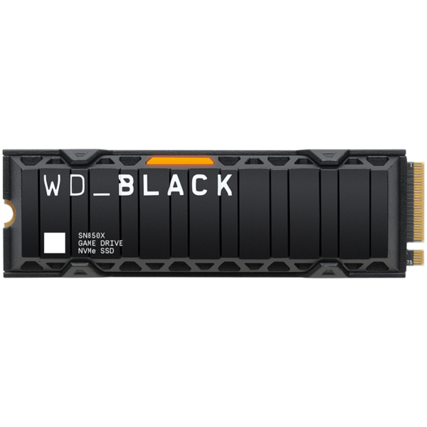 SSD WD Black SN850X HeatSink 1TB M.2 2280 PCIe Gen4 x4 NVMe, Read/Write: 7300/6300 MBps, IOPS 800K/1100K, TBW: 600, "WDS100T2XHE"