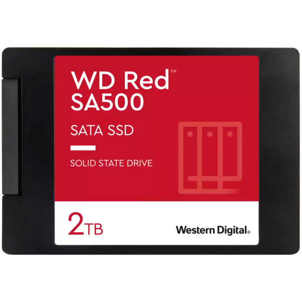 SSD NAS WD Red SA500 2TB SATA, 2.5", 7mm, Read/Write: 560/520 MBps, IOPS 87K/83K, TBW: 1300 "WDS200T2R0A"