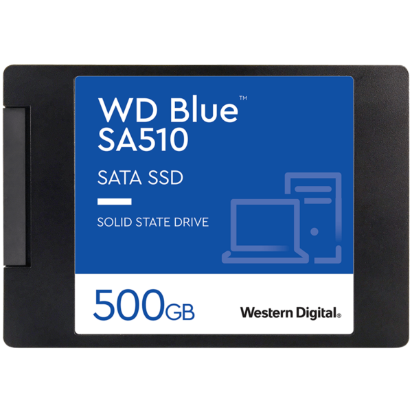 WD Blue SA510 SSD 500GB SATA III 6Gb/s cased 2.5inch 7mm internal single-packed "WDS500G3B0A-00AXR0"