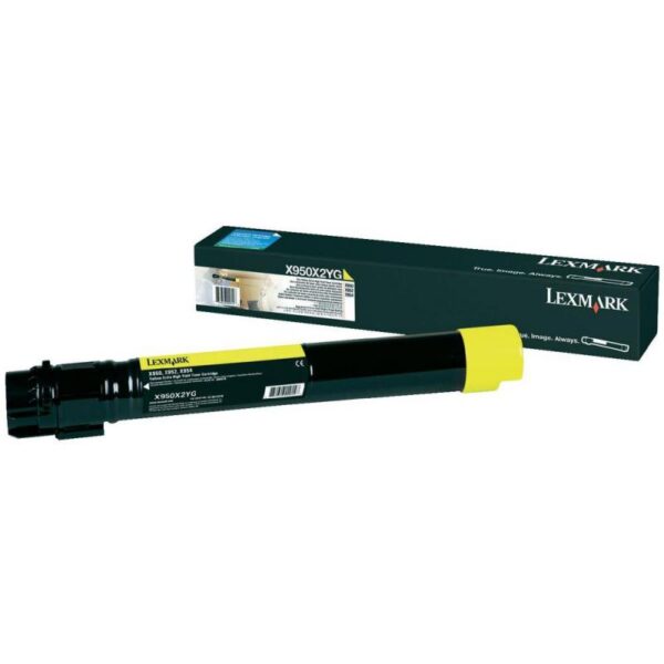 Toner Original Lexmark Yellow, X950X2YG, pentru X950|X952|X954, 22K,  , "X950X2YG"